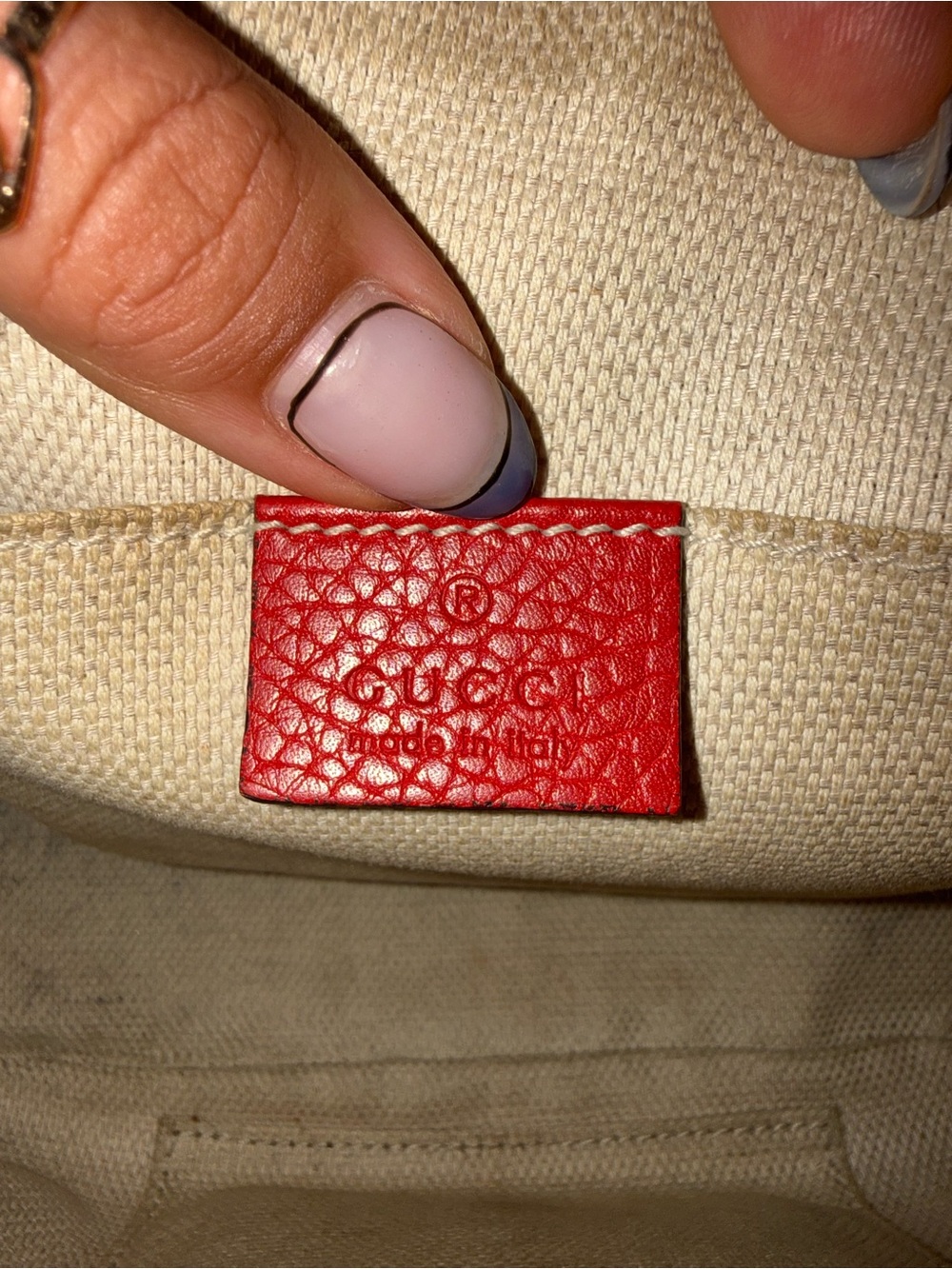 Gucci Soho Disco Leather Crossbody Bag Red - Picture 11 of 13